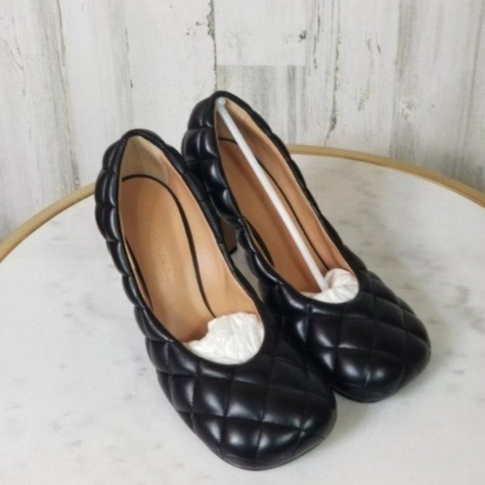 Bottega Veneta Padded Bloc 90mm Pumps Black Square - Picture 8 of 13